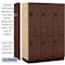 Salsbury Industries 2 Tier 'S' Designer Locker, 54"Wx76"Hx21"D, 6 Door, Mahogany 18-27361MAH - alternate 4